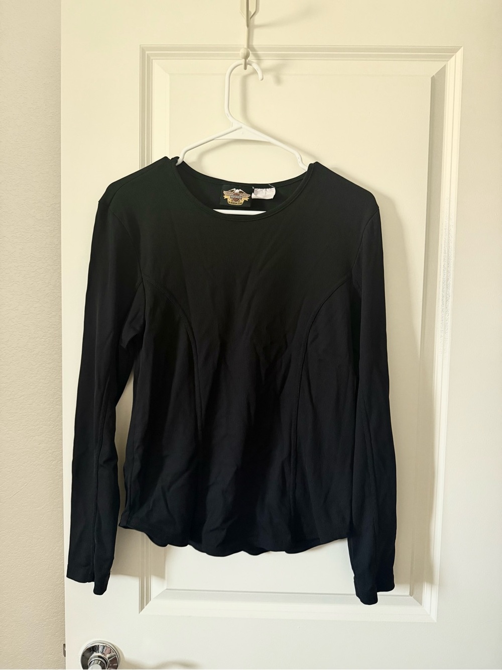 Vintage Y2K Harley Davidson Black Long Sleeve Shirt Top Size Women’s Large